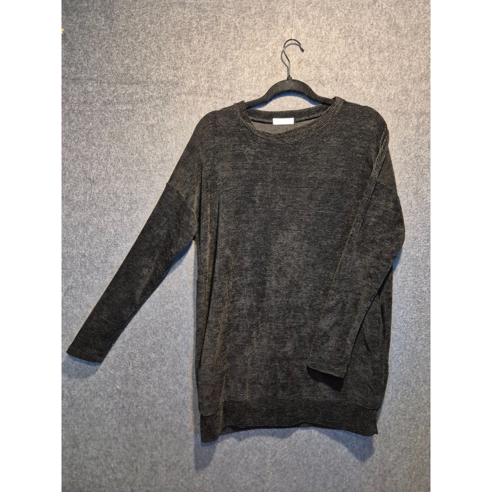 Cherish Oversized Charcoal Gray Knit Sweater Casual Lounge Everyday Minimalist